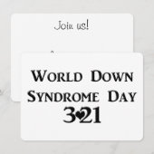3-21 Wereld Down Syndrome Day Kaart (Voorkant / Achterkant)