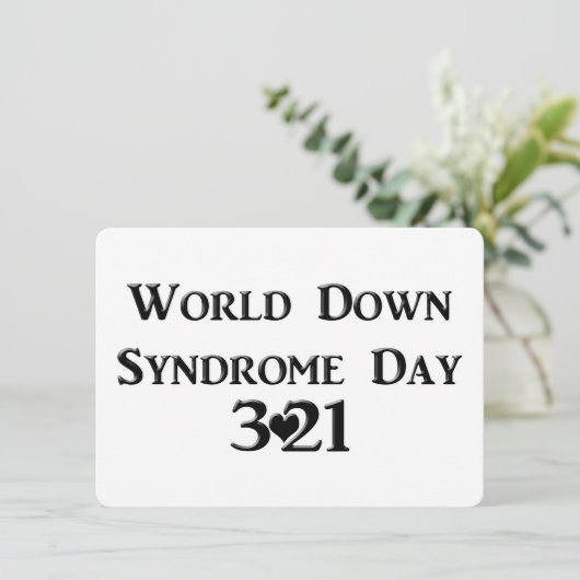 3-21 Wereld Down Syndrome Day Kaart (Staand voorkant)