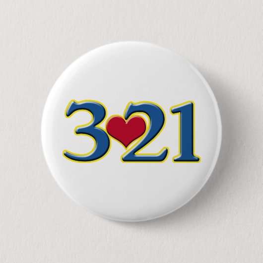 3-21 Wereld Down Syndrome Day Ronde Button 5,7 Cm (Voorkant)