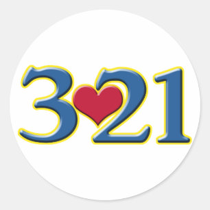 3-21 Wereld Down Syndrome Day Ronde Sticker