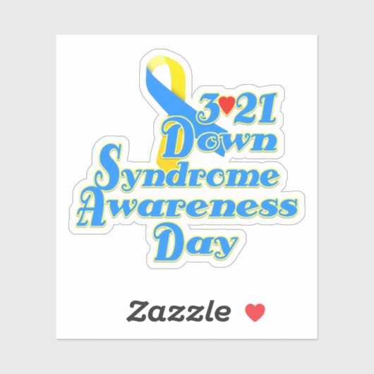 3-21 Wereld Down Syndrome Day Sticker (Vel)
