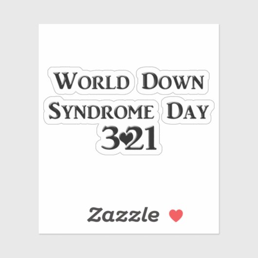3-21 Wereld Down Syndrome Day Sticker (Vel)