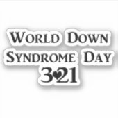 3-21 Wereld Down Syndrome Day Sticker (Voorkant)