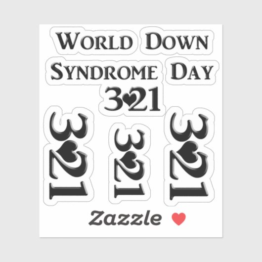 3-21 Wereld Down Syndrome Day Sticker (Vel)