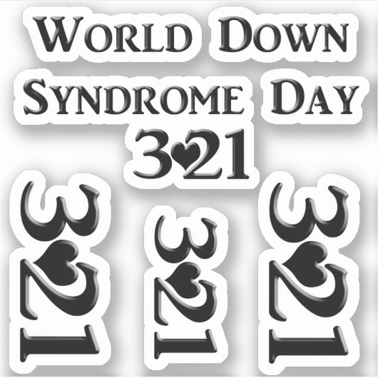 3-21 Wereld Down Syndrome Day Sticker (Voorkant)