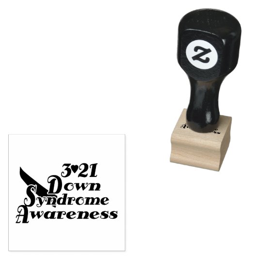 3-21 Wereld Downsyndroom Bewustzijn Rubberstempel (Gestempeld)