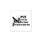3-21 Wereld Downsyndroom Bewustzijn Rubberstempel (Afrduk)