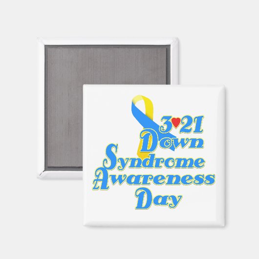 3-21 Wereld Downsyndroom Dag Magneet (Voorkant / Achterkant)