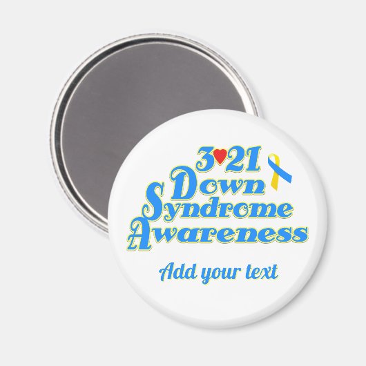 3-21 World Down Syndrome Day Magnet (Voorkant / Achterkant)