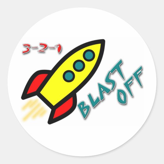 3-2-1 BLAST UIT RONDE STICKER (Voorkant)