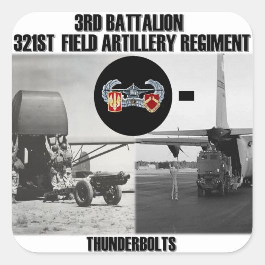 3-321 FAR Legacy-stickers Vierkante Sticker (Voorkant)