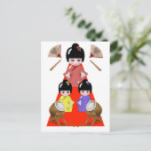 3-3 Hinamatsuri, Girls Day Japans Doll Festival Briefkaart (Staand voorkant)