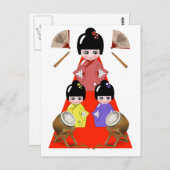 3-3 Hinamatsuri, Girls Day Japans Doll Festival Briefkaart (Voorkant / Achterkant)
