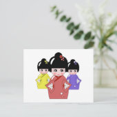 3-3 Japans poppenfestival, Hinamatsuri, meisjesdag Briefkaart (Staand voorkant)