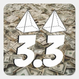 3,3 miljoen voor die 2 piramide toppen vierkante sticker