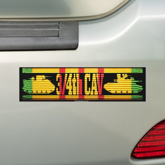 3/4 Cav Track & Tank Bumpersticker (Op auto)