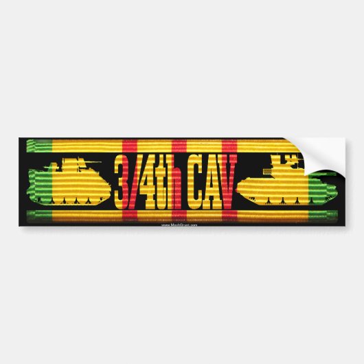 3/4 Cav Track & Tank Bumpersticker (Voorkant)