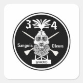 3-4 klap vierkante sticker (Voorkant)