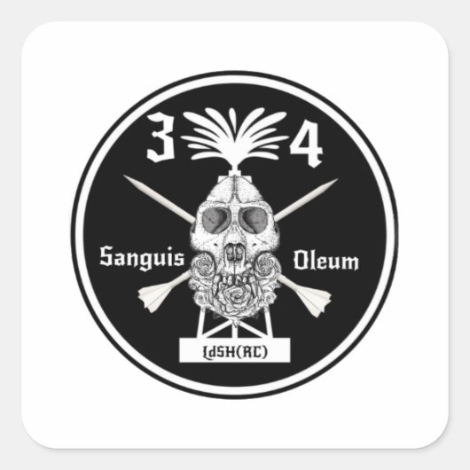 3-4 klap vierkante sticker (Voorkant)