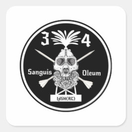 3-4 klap vierkante sticker