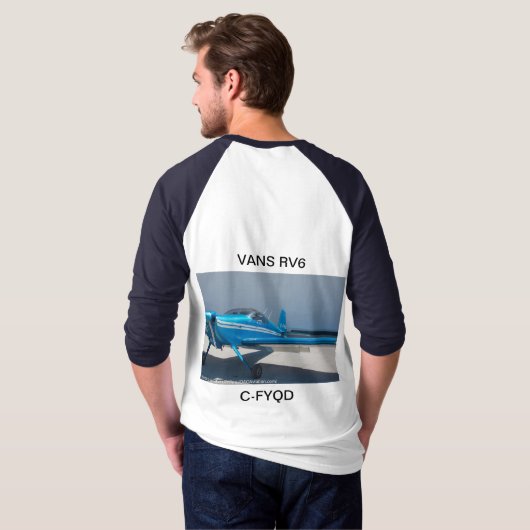 3/4 Lengte Raglan met Vans RV6 + CNY3 Airport T-shirt (Achterkant volledig)