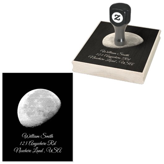 3/4 Maan Rubberstempel (Gestempeld)