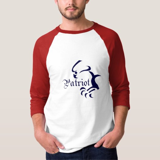 3/4 Raglan Sleeve Patriot T-shirt (Voorkant)