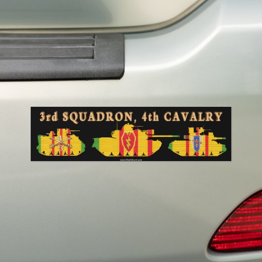 3/4e cavalerie VSR pantservoertuigen Bumpersticker (Op auto)