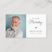 3.54x2.165 Cardinaal Funeral Hartelijk dank voor u Visitekaartje (Achterkant)