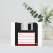 3,5-inch diskette oude  computerschijf briefkaart (Staand voorkant)