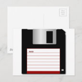 3,5-inch diskette oude  computerschijf briefkaart (Voorkant / Achterkant)