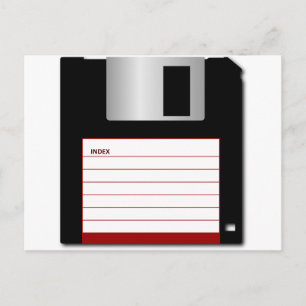 3,5-inch diskette oude  computerschijf briefkaart