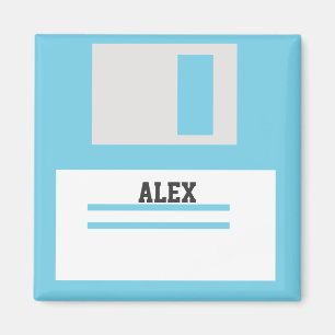 3,5 inch diskettes met label voor Geek Nerds Magneet