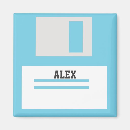 3,5 inch diskettes met label voor Geek Nerds Magneet (Voorkant)