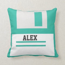 3,5-inch diskettestations met label voor geek Nerd Kussen