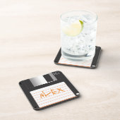 3,5-inch diskettestations met label voor geek Nerd Onderzetter (Rechterzijde)