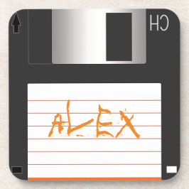 3,5-inch diskettestations met label voor geek Nerd Onderzetter