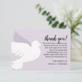 3,5-inch x5-dove begrafenis bedankkaart (Staand voorkant)