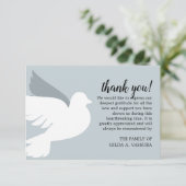 3,5-inch x5-dove begrafenis bedankkaart (Staand voorkant)