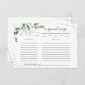 3,5-inch x5-EucalyptusVrijgezellenfeest Kaart (Voorkant / Achterkant)