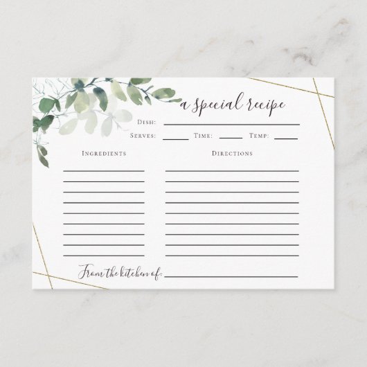 3,5-inch x5-EucalyptusVrijgezellenfeest Kaart (Voorkant)