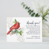 3,5-inch x5-kardinaal vogelschuur bedankkaart (Staand voorkant)