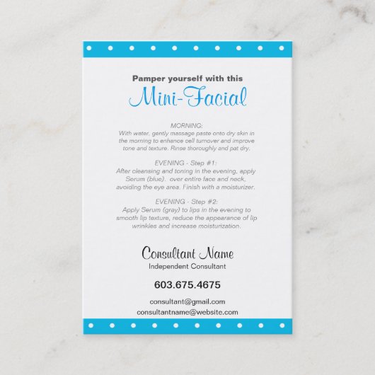 3,5-inch x 2,5-inch minikaart voor gezichtsveld visitekaartje (Voorkant)