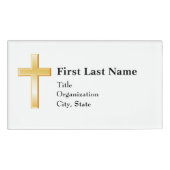 3,5 inch x 2 inch acrylrechthoek, Christelijk Naambadge (Voorkant)