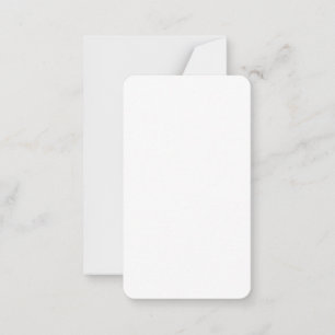 3,5-inch x 2-inch afgeronde hoeknotitie, Kaart en  Notitiekaartje