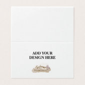 3,5-inch x 2-inch plakkaartteken kaart (Buitenkant ongevouwen)