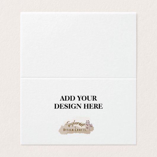 3,5-inch x 2-inch plakkaartteken kaart (Buitenkant ongevouwen)