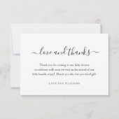 3,5 inch x 5 inch bedankt Baby shower Gift Persoon (Voorkant)