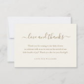 3,5 inch x 5 inch bedankt Baby shower Gift Persoon (Voorkant)