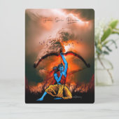3,5-inch x 5-inch flat-behalve de datumkaart save the date (Staand voorkant)